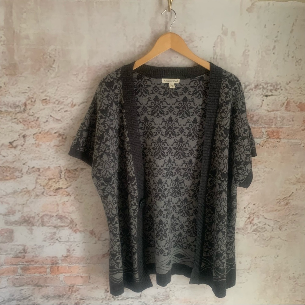 Coldwater Creek Wool Blend Open Front Cardigan Sweater